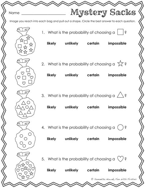 probability worksheets pdf